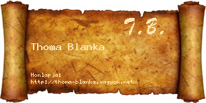 Thoma Blanka névjegykártya